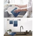 thumbnail image 5 of Navy Blue Ombre Kitchen Dish Towels for Drying Dishes Set of 4, Modern Abstract Art Texture Waffle Weave Microfiber Hand Tea Bathroom Towels Quick Dry & Absorbent Towel 12x12, 5 of 7