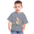 thumbnail image 2 of Penkiiy T-Shirts de Pâques pour Enfants Tout-Petits Garçons Filles Mode Mignon Imprimé Nain de Pâques Col Rond Manches Courtes 3 Ans Gris, 2 of 4