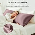 thumbnail image 5 of THXSILK Silk Body Pillowcase, 20in x60in, Long Side Hidden Zipper, 100% Mulberry Silk Pillowcase for Hair and Skin, Breathable & Soft for Pregnant & Family, Purple, 5 of 7