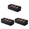 thumbnail image 3 of jesticaly Storage Box Strong Practicality Wide Application Detachable Partition Durable Ladder Layered Plastic Storage Box Black Rectangular 3Set, 3 of 6