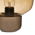 thumbnail image 3 of Bouclair Amber Glass and Ceramic Table Lamp, 3 of 4