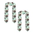 thumbnail image 2 of Haiem Tropical Summer Palm Pattern Graduation Stole 2024 | Premium Satin Sash for Graduation Ceremony, 2 of 7