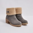 thumbnail image 4 of YLYL Boots for Women Heel Suede Fur Lined Fashion Casual Slip on Winter Warm Snow Boots, 4 of 8