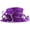 Purple, variant on Slccxzc Women Wide Brim Hat, Satin Cloth Rhinestone Church Hat, Elegant Wedding Photography Hat Female Banquet Fascinator Formal Hat Tea Party Hat