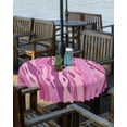 thumbnail image 2 of Fsddascl Pink Purple Geometric Outdoor Tablecloth - 60 Inch Round Dining Table Cover, Modern Art Abstract Waterproof Outdoor Table Cloth with Umbrella Hole & Zipper for Picnic/Patio/Party, 2 of 7