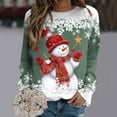 thumbnail image 2 of WEAIXIMIUNG Chandail en Molleton Court à Fermeture Éclair pour Femmes, Imprimé Joyeux Noël, Col Rond, Coupe Ajustée, Manches Longues, Décontracté, Ample, 2 of 4