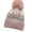 Pink, variant on Winter Knit Beanie Hat for Women Warm Lined Knit Pom-Pom Stocking Cap