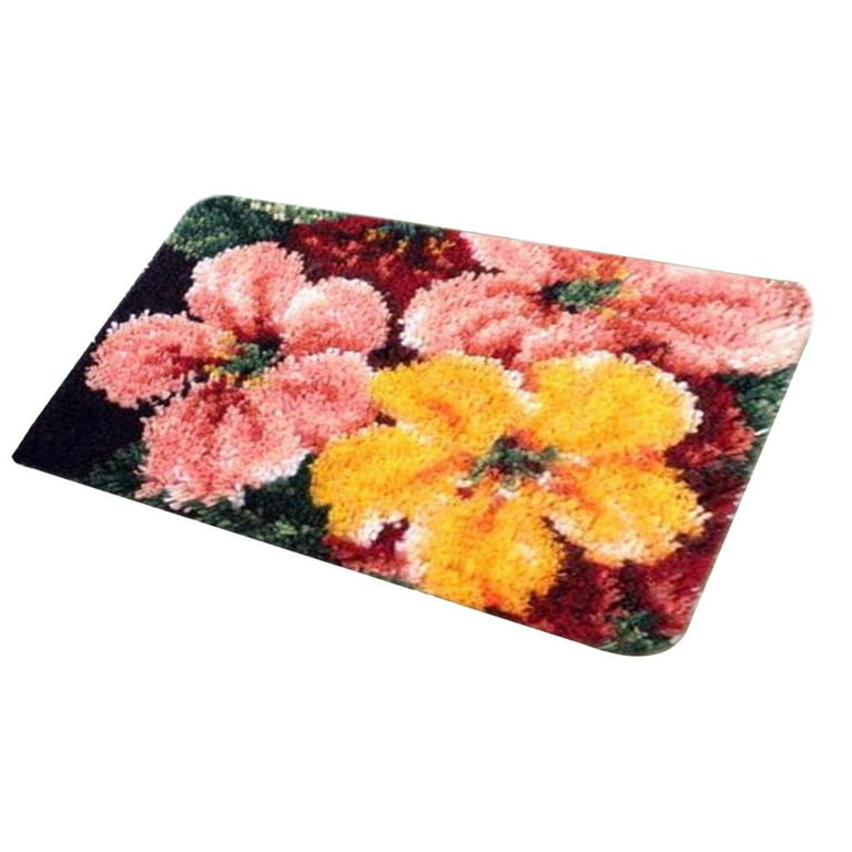 Flower Plant Cushion Cover Making kits Latch Hook Rug For Beginners  Embroidery
