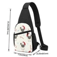 thumbnail image 4 of Disketp Sling Backpack,Multipurpose Crossbody Shoulder Bag Travel Hiking Daypack-Christmas Pug Dog, 4 of 6