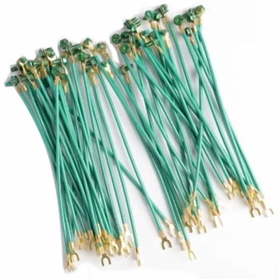 Ideal Grounding Tail,No 10 Fork,Green,Pk50 30-3385