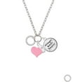 thumbnail image 2 of Delight Jewelry Silvertone Psalm 23:1 Eternity Ring - Light Pink Heart Nurse Strong Zoe Necklace, 2 of 4