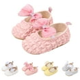 thumbnail image 4 of Otqutp Baby Girls Leather Shoes Mary Jane𝘀 Soft-Soled First Walkers Slip On Princess Dress Shoes Lightweight Glitter Flats, 4 of 7