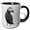 Black/White, variant on 3drose, Atlantic Puffin in a Puffinry on Mykines, Faroe Islands, Denmark, 11oz Two-tone Yellow Mug