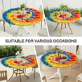thumbnail image 7 of Vibrant Tie Dye Spiral Round Fitted Tablecloth with Elastic Edge,Dining Table Cover Waterproof,Outdoor Round Tablecloth for Camping,Dining,Indoor and Outdoor, 7 of 7