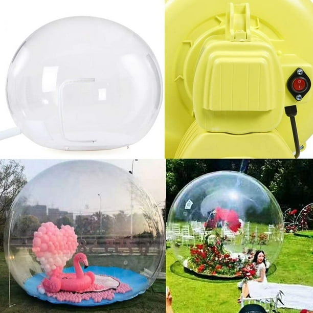 Aohuada Outdoor Inflatable Bubble Tent Transparent D-Ring Single Tunnel  Bubble House Dome Greenhouse Tent for Camping w/Blower for Family Backyard 