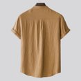 thumbnail image 6 of YYDGH Men's Hawaiian Color Block Shirt Short Sleeve Button Down Shirts Casual Casual Summer Beach Shirt Brown L, 6 of 9