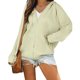 thumbnail image 3 of Cárdigan para mujer con capucha, blusa con cordón, cárdigan sólido informal a la moda, suéter con cremallera Odeerbi ODB-3, 3 of 7