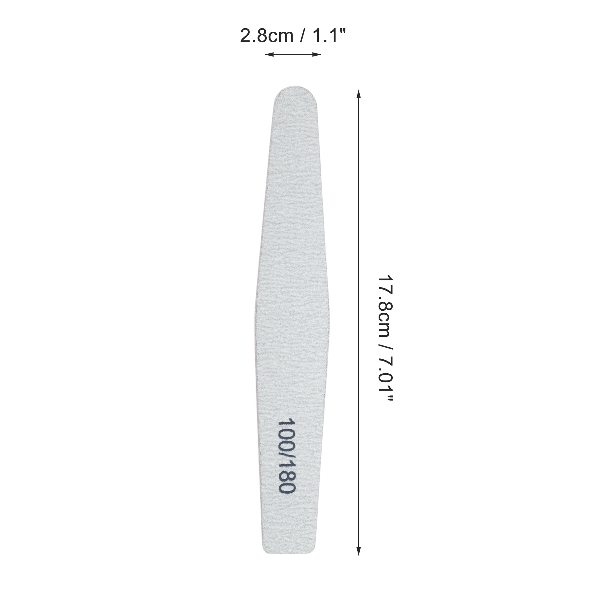 Unique Bargains Durable Straight Nail Files 10 Pcs Gray White [Argyle]