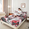 thumbnail image 4 of Homewish Gradient Marble 4 Pieces Queen Sheet Sets for Boys Girls,Abstract Stone Pattern Ultra Soft Flat Sheet,Marbling Watercolor Queen Fitted Sheet,Breathable Home Decor, 4 of 7