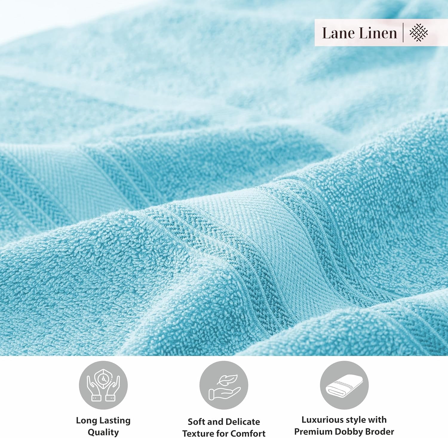 Extra Large Bath Towels for Bathroom, Zero Twist, 100% Cotton Quick Dry Bath Sheet Set, Bath Towel Sets for Bathroom, Soft Shower Towels, Hotel Towels, Luxury Bath Towels Set of 4 - Blue