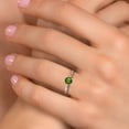 thumbnail image 4 of Gem Stone King 10K Two Tone Gold Green Chrome Diopside Solitaire Engagement Ring for Women | 0.50 Cttw | Round 5MM | Gemstone Birthstone | Size 6, 4 of 6