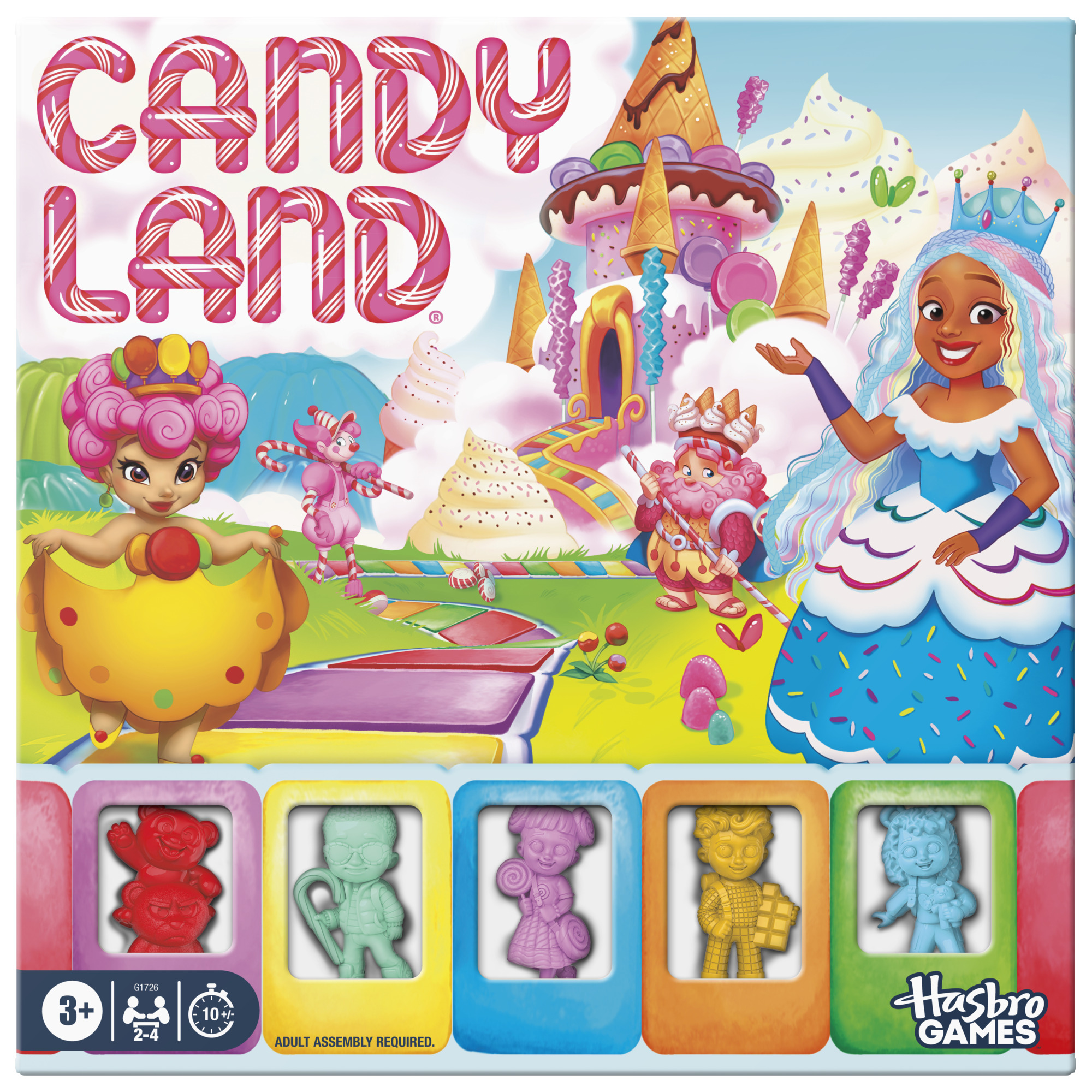 Candy Land Board Game, 2 Ways to Play, Reimagined Gameboard & Tokens, Ages 3+