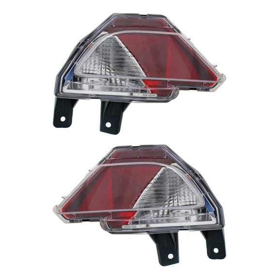 KarParts360 For Toyota RAV4 2016 2017 2018 Backup Light Driver And Passenger Side | Pair | Rear | Clear Lens | Bumper Mounted | w/Bulb | Replacement For TO2882107, TO2883107 | 814900R040, 814800R040