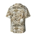 thumbnail image 2 of Balery Starfish and Sea Shells Men's Casual Button Down Shirt Short Sleeve Textured Summer Cuban Beach Shirts-Large, 2 of 7