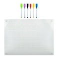 thumbnail image 2 of JINGT Clear Acrylic Magnetic Dry Erase Calendar Set With 6 Pens-Magnetic Board Daily Weekly Monthly Planner Message Board For Kitchen A3, 2 of 5