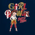 thumbnail image 5 of Wild Bobby Betty Boop Winking Girl Power Femenist Betty Boop Womens Long Sleeve T-Shirt, Navy, X-Large, 5 of 5