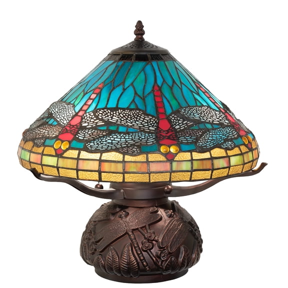 17" High Tiffany Dragonfly Table Lamp