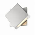 thumbnail image 4 of Z-Lite 573S-SL-LED Quadrate Modern 1 Light Outdoor Wall Sconce - Silver, Sand-blast glass, 4 of 6