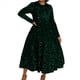 thumbnail image 1 of Vestido de Fiesta con Lentejuelas, Larga, Corte A, Acampanado, con Brillo y Brillo para Mujer, Talla Grande Verde XXL, 1 of 6