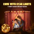 thumbnail image 4 of Tienda de campaña Princess Tent Púrpura con alfombra arcoíris y luces de estrellas, 4 of 7