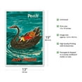 thumbnail image 2 of Perth Australia - Air India Mascot Maharajah - Black Swan - Vintage Airline Travel Poster by J.B. Cowasji c.1960s - Master Art Print (Unframed) 13in x 19in, 2 of 4
