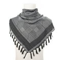 thumbnail image 3 of MSJUHEG Sheer Scarf,Boho Scarf,Scarves Lightweight,Cotton Scarf Lightweight,Floral Scarf,Scarf Keffiyeh Hatta Wide with Tassels Shemagh Keffiyeh Dark Gray One Size, 3 of 5