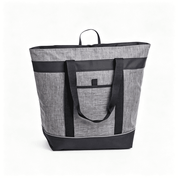 SUBAI Jumbo Insulated Cooler Bag (Charcoal) with Thermal Insulation - Premium, Collapsible Soft Cooler Makes a Perfect Insulated Grocery Bag, Food Delivery Bag, Travel Bag, Beach Or Picnic Bags