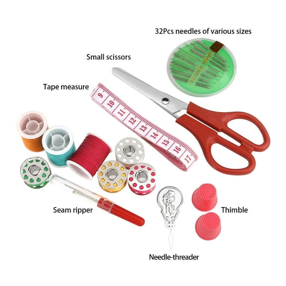 Soimiss 100Pcs Sewing Tools Kit with Thread Needles and Accessories for Sewing Projects