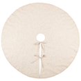 thumbnail image 1 of SARO LIFESTYLE Natural Linen Blend Christmas Tree Skirt 56",, 1 of 2