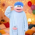 thumbnail image 4 of Xyant Funny Big Mouth Monster Onesie Pajamas for Boys Girls 2-10 Years Oversized Plush Fleece Hooded One Piece for Sleep & Party, 4 of 4