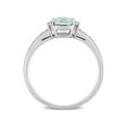 thumbnail image 4 of 4/5 Carat (Ctw) Light Aquamarine Cushion-Cut Ring in 10K White Gold for Women, 4 of 6