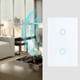 thumbnail image 5 of Toystoory US Smart Home WiFi Tuya Interruptor táctil Inalámbrico 433,92 MHz Botón de sensor Panel de vidrio templado Interruptores Sticky On / Off Electrodomésticos Blanco 2 bandas Toystoory HA011540-03B, 5 of 6