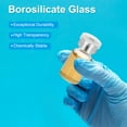 thumbnail image 4 of Uxcell 12Pcs 2ml Clear Borosilicate Glass Sample Vials for Lab Solid Liquid Powder Storage, Matt Silver Tone, 4 of 6