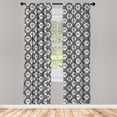 thumbnail image 3 of Ambesonne Black and White Curtains, Abstract Sqaure, Pair of 28"x63", Black White, 3 of 5