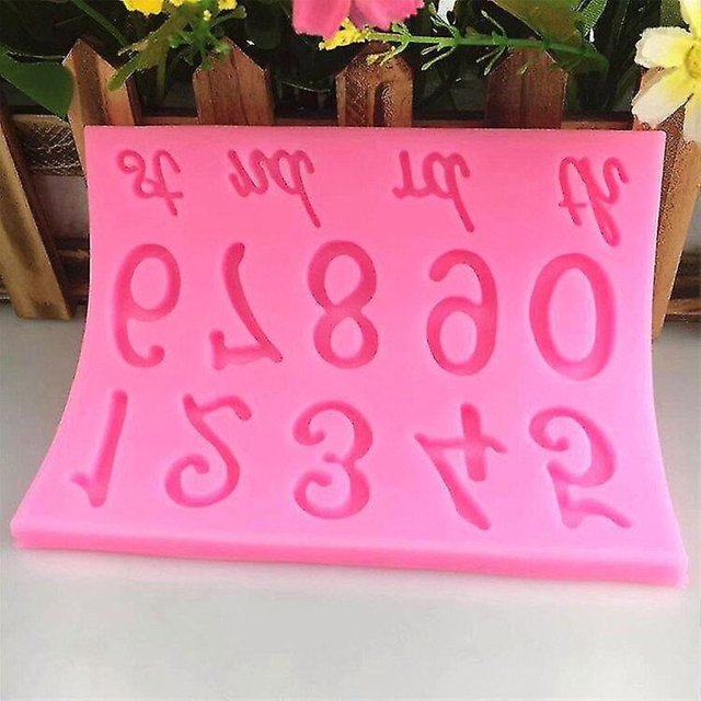 Moldes para tartas, 0-9, yeso para aromaterapia, modelado digital, 2 unidades