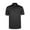 Black, variant on Men's Microfiber Tonal Pinstripe Texture, Solid Tailored Collar Short Sleeve Golf Polo Shirt #3637