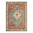 thumbnail image 6 of Wonnitar Boho Tribal Area Rug 5'x7' Large Washable Living Bedroom Rug Distressed Oriental Non-Slip Non-Shedding Print Floor Carpet for Dining Room Home,Rust, 6 of 9
