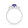 thumbnail image 2 of ANGARA Natural 1.5 ct Tanzanite & Baguette Diamond Three Stone Ring in 14K White Gold for Women (Size-8x6mm) | December Birthstone, Anniversary, Jewelry Gift for Women | Natural Tanzanite Ring, 2 of 9
