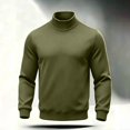 thumbnail image 5 of LWITHSZG Men's Mockneck Sweatshirt Soft Fleece Lined Pullover Sweatshirts Fall Winter Warm Long Sleeve Going&nbsp;Out Tops M, 5 of 9