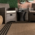 thumbnail image 3 of nuLOOM Gigi Striped Border Indoor/Outdoor Brown 5' x 8' Modern Area Rug, 3 of 4